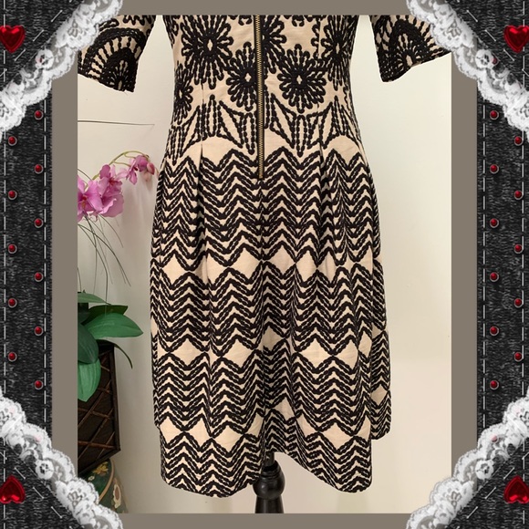 Gabby Skye Multi Embroiled Pattern Pleated Dress - Picture 7 of 9